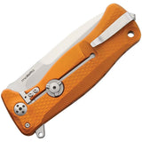 Lion Steel SR11 Satin Orange Sleipner Framelock Folding Pocket Knife