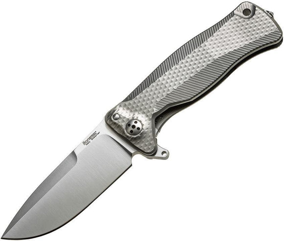 Lion Steel SR11 Framelock Titanium Gray Sleipner Folding Pocket Knife