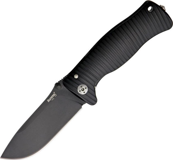 Lion Steel Molletta D2 Tool Steel Black Aluminum Folding Pocket Knife