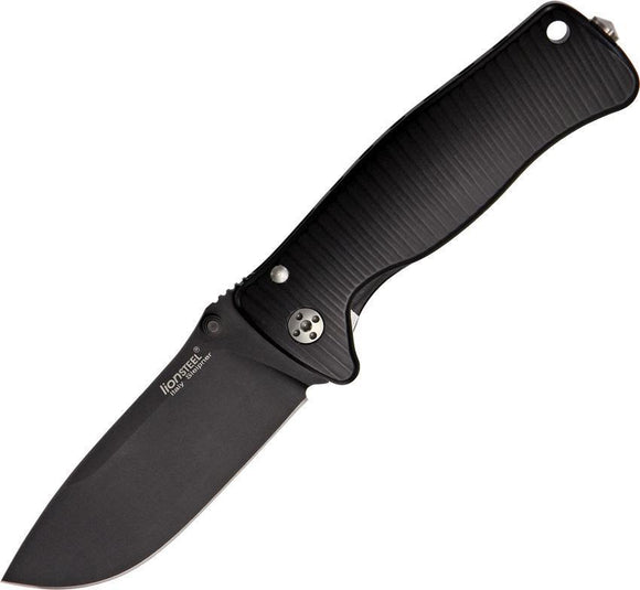 Lion Steel SR Mini Molleta Framelock RotoBlock Black Sleipner Steel Knife