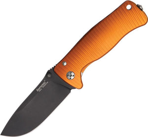 Lion Steel SR Mini Molleta Framelock Orange Sleipner Steel Black Knife