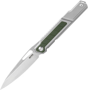 SRM Knives Fantasy Green Titanium Framelock N690 Folding Knife 1421tp