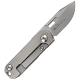 SRM Knives Neck 12c27 Sandvik Titanium Framelock Folding Knife 418s