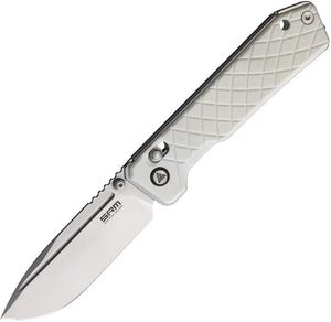 SRM Knives Rubik Ambi Lock White G10 Folding 14C28N Pocket Knife 7228BGT