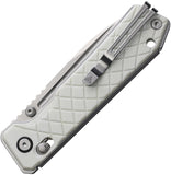 SRM Knives Rubik Ambi Lock White G10 Folding 14C28N Pocket Knife 7228BGT