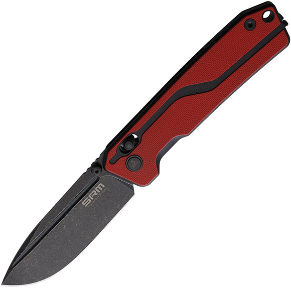 SRM Knives 7228 Ambi Lock Red & Black G10 Folding VG-10 Pocket Knife 7228LGV