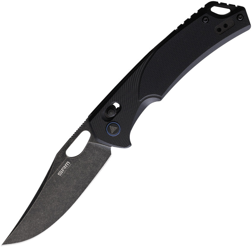 SRM Knives 9201 Ambi Lock Black G10 Folding D2 Steel Pocket Knife 9201 ...