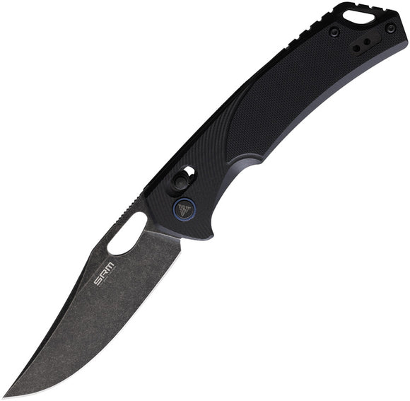 SRM Knives 9201 Ambi Lock Black G10 Folding D2 Steel Pocket Knife 9201GB