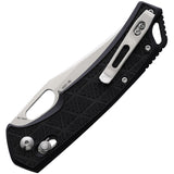 SRM Knives 9201 Pocket Knife Ambi Lock Black FRN Folding Stainless Blade 9201PB