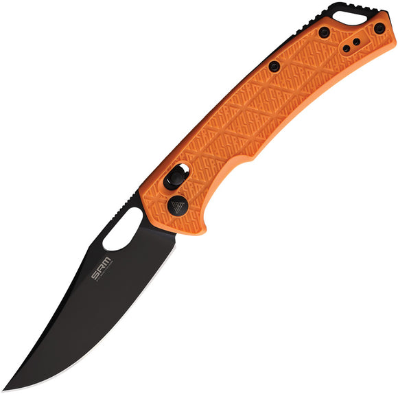 SRM Knives 9201 Pocket Knife Ambi Lock Orange FRN Folding Stainless Blade 9201PJ
