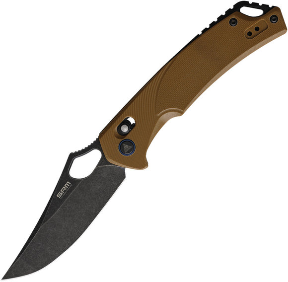 SRM Knives 9202 Brown G10 Ambi Lock Folding Knife 9202gw