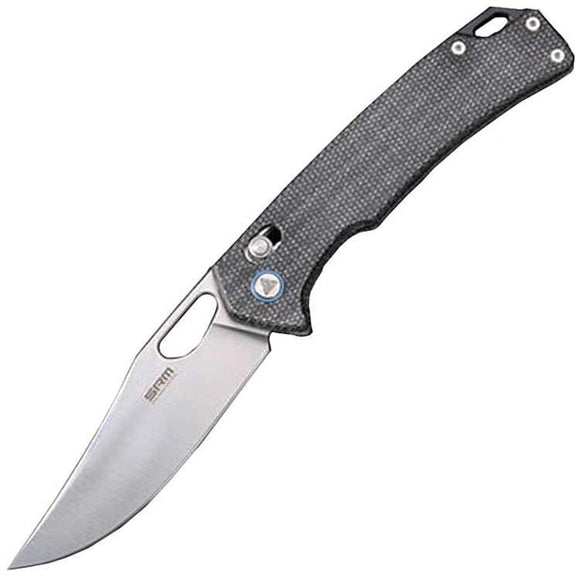 SRM Knives 9203 MB Ambi Lock Black Micarta Folding 10Cr15CoMoV Knife 9203MB