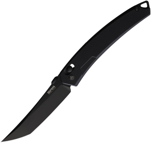 SRM Knives 9211 Ambi Lock Black G10 Folding 8Cr13MoV Steel Pocket Knife 9211GB