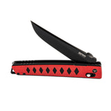 SRM Knives 9215 Ambi Lock Black/Red G10 Folding D2 Steel Pocket Knife 9215GV