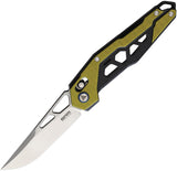 SRM Knives Mecha 9225 Ambi Lock Yellow G10 Folding D2 Steel Pocket Knife 9225