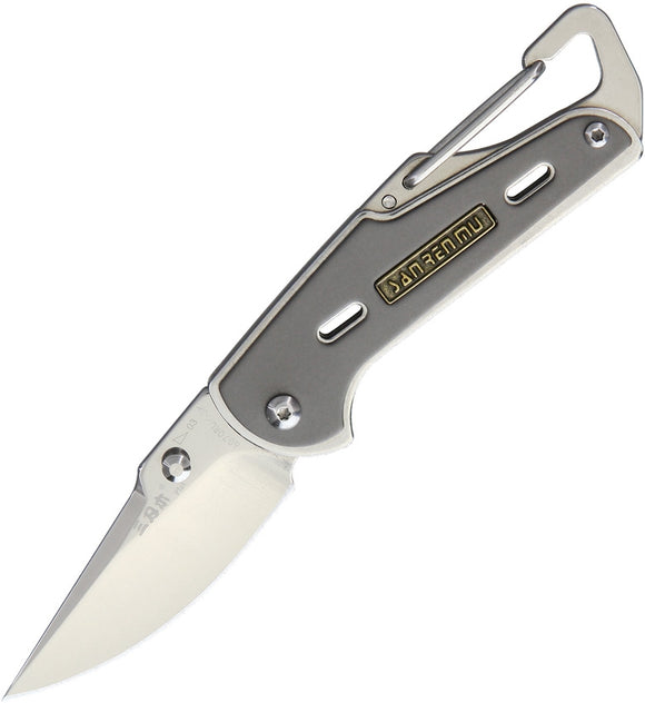 SRM Knives Sanrenmu 6070 Gray Aluminum Folding Knife 121n