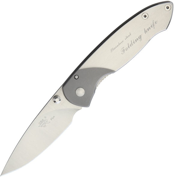 SRM Knives Sanrenmu 7023 Satin Finish Framelock Folding Knife 532