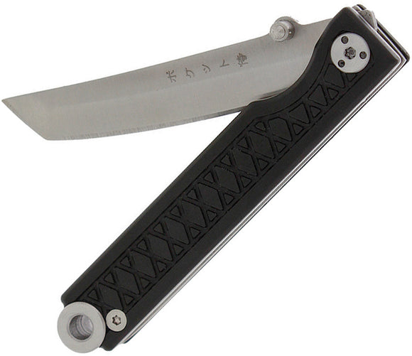 StatGear Samurai Linerlock Black Titanium Handle 440C Pocket Folding Knife 100