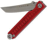 StatGear Samurai Linerlock Red Satin 440C Stainless Pocket Folding Knife 106