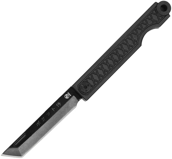 StatGear Pocket Samurai Knife Black Aluminum Folding 440C Stainless Blade 116