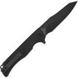 StatGear Ausus Slim Linerlock Black G10 Folding D2 Steel Pocket Knife 117BLK
