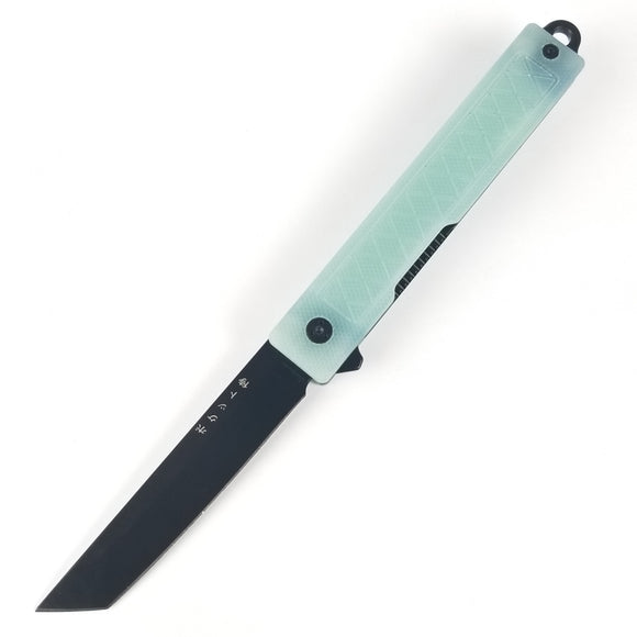 StatGear Pocket Samurai Knife Full-Size Jade G10 Folding D2 Steel Blade 119NAT