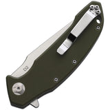 SacTapBang EDC EDC Linerlock Green G10 Folding D2 Steel Pocket Knife ODG1