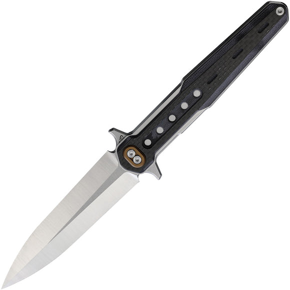 Stedemon NOC DG12 Pocket Knife Linerlock Black G10 & Carbon Fiber 440C G12BLC