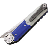 Stedemon NOC DG23 Linerlock Blue & White G10 Folding 440C Pocket Knife G2303