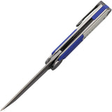 Stedemon NOC DG23 Linerlock Blue & White G10 Folding 440C Pocket Knife G2303