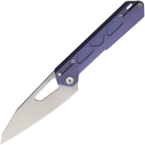 Stedemon NOC DT03 Pocket Knife Framelock Blue Titanium Folding VG-10 T03BLU
