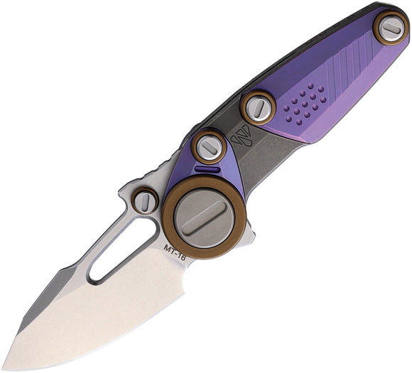 Stedemon NOC MT16 Pocket Knife Framelock Purple Titanium Folding M390 T16BLU