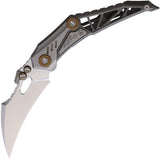 Stedemon NOC MT18 Framelock Gray Titanium Folding M390 Pocket Knife T18GRY