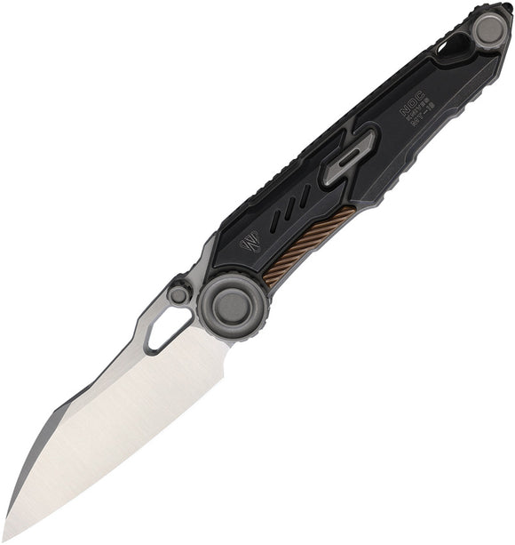 Stedemon NOC MT19 Pocket Knife Linerlock Black Titanium Folding M390 T19GRY