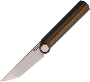 Stedemon NOC MT20 Framelock Bronze Titanium Folding M390 Pocket Knife T20YLW