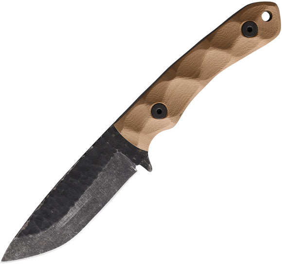 Stroup Knives GP2 Tan G10 1095HC Stainless Steel Fixed Blade Knife GP2TG10S