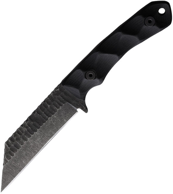 Stroup Knives GP3 Black Sculpted G10 1095HC Fixed Blade Knife w/ Sheath GP3BG10S