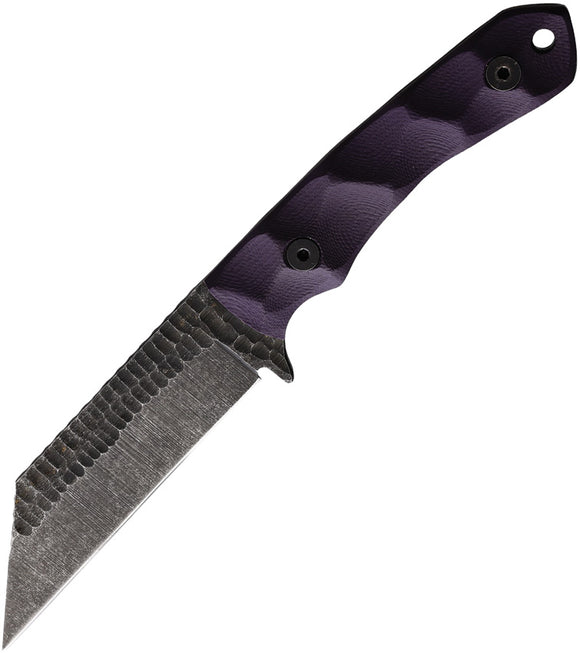 Stroup Knives GP3 Purple G10 1095HC Fixed Blade Knife w/ Belt Sheath GP3PG10S