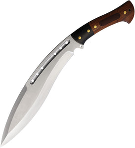 Defcon Tactical Kukri Black & Brown Wood Stainless Fixed Blade Knife T22026WD