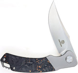 Defcon Condor Framelock Black & Copper Folding Bohler M390 Pocket Knife 9400