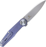 Defcon Fulcrum Leverage Lock Blue Titanium Folding Bohler M390 Knife T96171