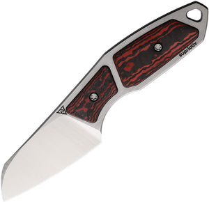 Suprlativ Hella Lava Flow Orange Carbon Fiber Bohler M390 Fixed Blade Knife 001