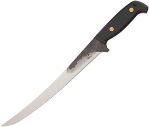 Svord 15" Black Handle Fixed Carbon Steel Fish Fillet Knife w/ Gray Sheath 10FFL
