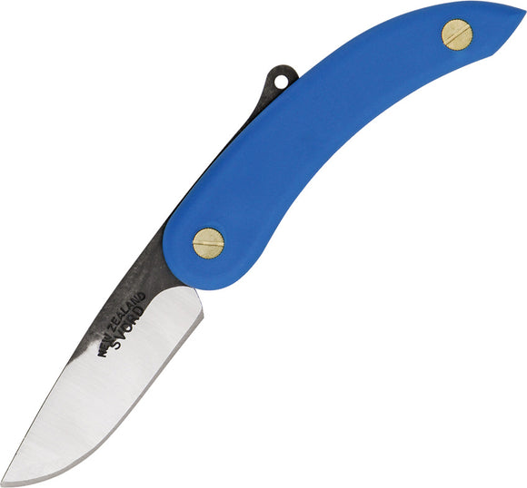 Svord Peasant Blue Handle Swedish High Carbon Steel Folding Keychain Knife 137