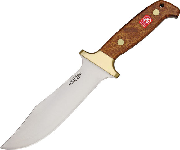Svord Deluxe Hunter Brown Wood Stainless Steel Fixed Blade Knife 280H