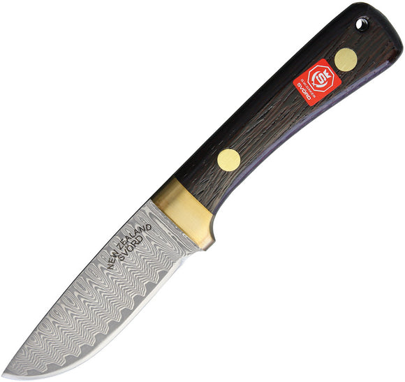 Svord Damascus Drop Point Black Walnut Wood Damascus Fixed Blade Knife 311BBD