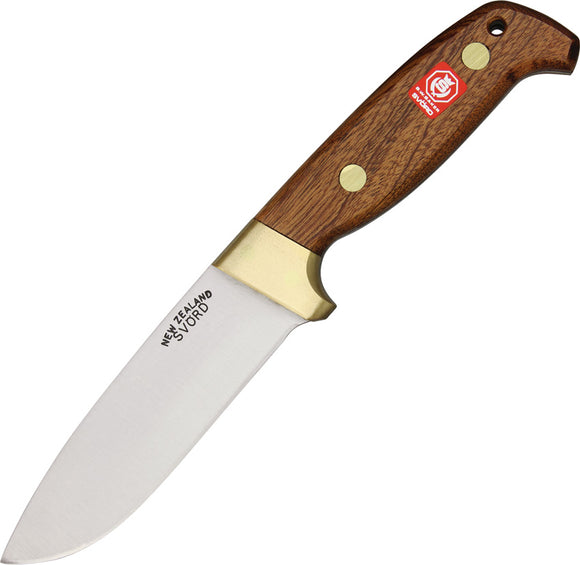 Svord Deluxe Drop Point Hunter Brown Wood Stainless Fixed Blade Knife 370BB