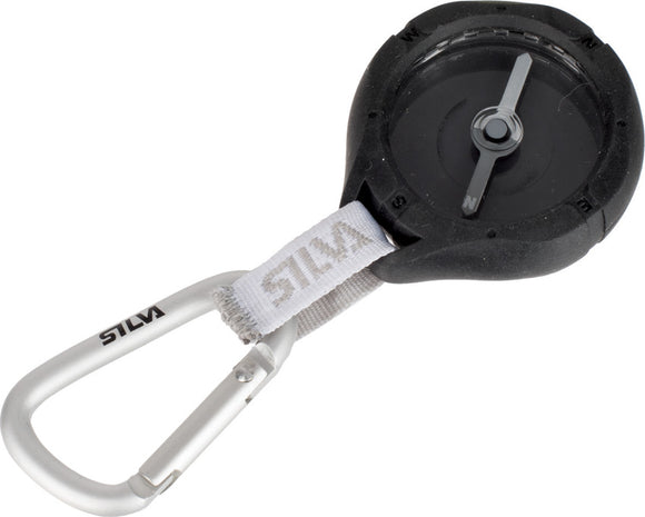Silva Metro Black Rubber Body Keychain Hiking Compass
