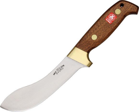 Svord Deluxe Curved Skinner Brown Wood Stainless Steel Fixed Blade Knife 677BB