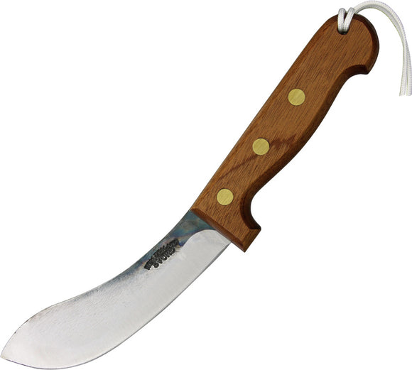 Svord Curved Skinner Brown Smooth Wood Carbon Steel Fixed Blade Knife CS